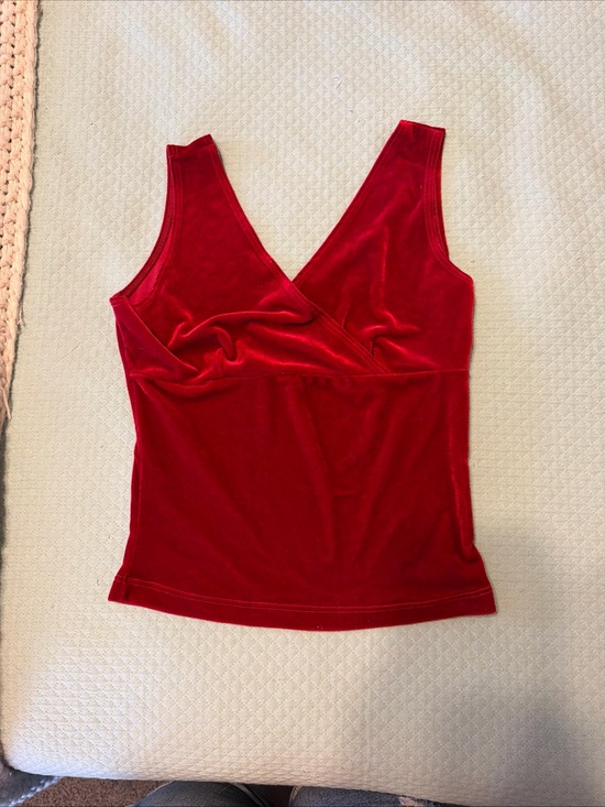 Charlotte Russe Tops - Charlotte Russe Red Velvet V-Neck Tank